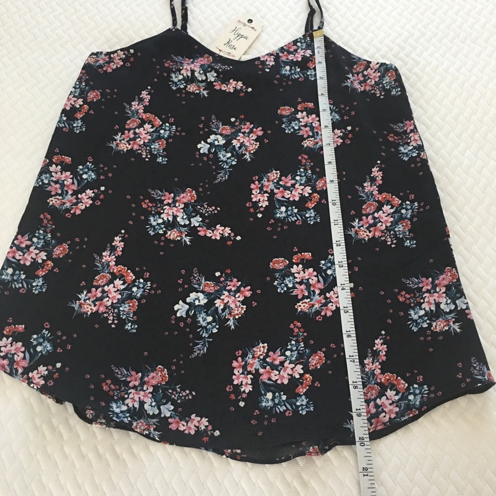 Hippie Rose Floral Blouse Black XS - Picture 7 of 8